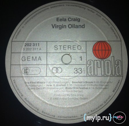 Eela Craig - Virgin Oiland - 1980 - Ariola 202 311